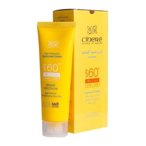 کرم ضدآفتاب انواع پوست SPF60 (بدون رنگ) _ سینره