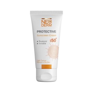 کرم ضدآفتاب پوست خشک SPF50 (بدون رنگ) _ نئودرم