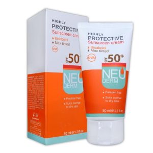 کرم ضدآفتاب پوست خشک SPF50 (بژ تیره) _ نئودرم