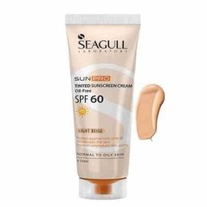 کرم ضد آفتاب SPF60 فاقد چربی (بژ روشن) _ سی گل