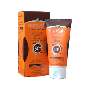 کرم ضدآفتاب فاقد چربی spf50 (بدون رنگ) _ سان سیف