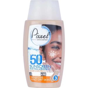 کرم ضدآفتاب SPF50 پوست خشک (بژ طلایی) _ پیکسل