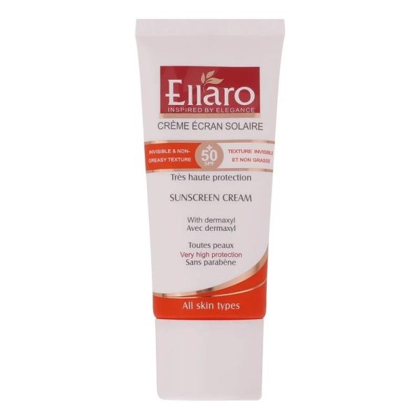 کرم ضدآفتاب انواع پوست spf50 (بدون رنگ) _ الارو