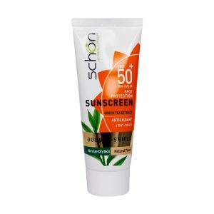 کرم ضدآفتاب دابل شیلد پوست خشک SPF50 (رنگی طبیعی) _ شون