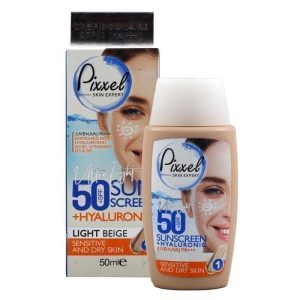 کرم ضدآفتاب SPF50 پوست خشک (بژ روشن) _ پیکسل