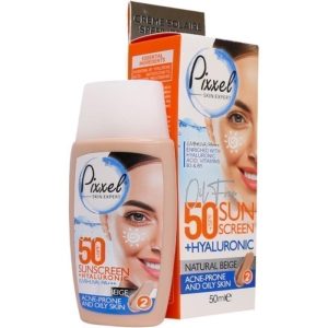 کرم ضدآفتاب SPF50 پوست چرب (بژ طبیعی) _ پیکسل