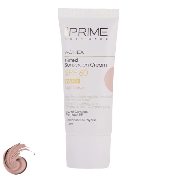 کرم ضدآفتاب اکنکس SPF60 (بژ روشن) _ پرایم