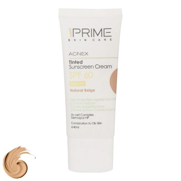 کرم ضدآفتاب اکنکس SPF60 (بژ طبیعی) _ پرایم