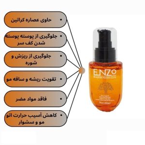 روغن مو آرگان 60میل (اصلی) _ انزو