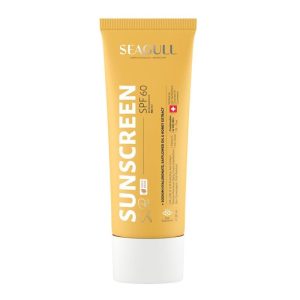 کرم ضد آفتاب SPF60 فاقد چربی (بژ طلایی) _ سی گل