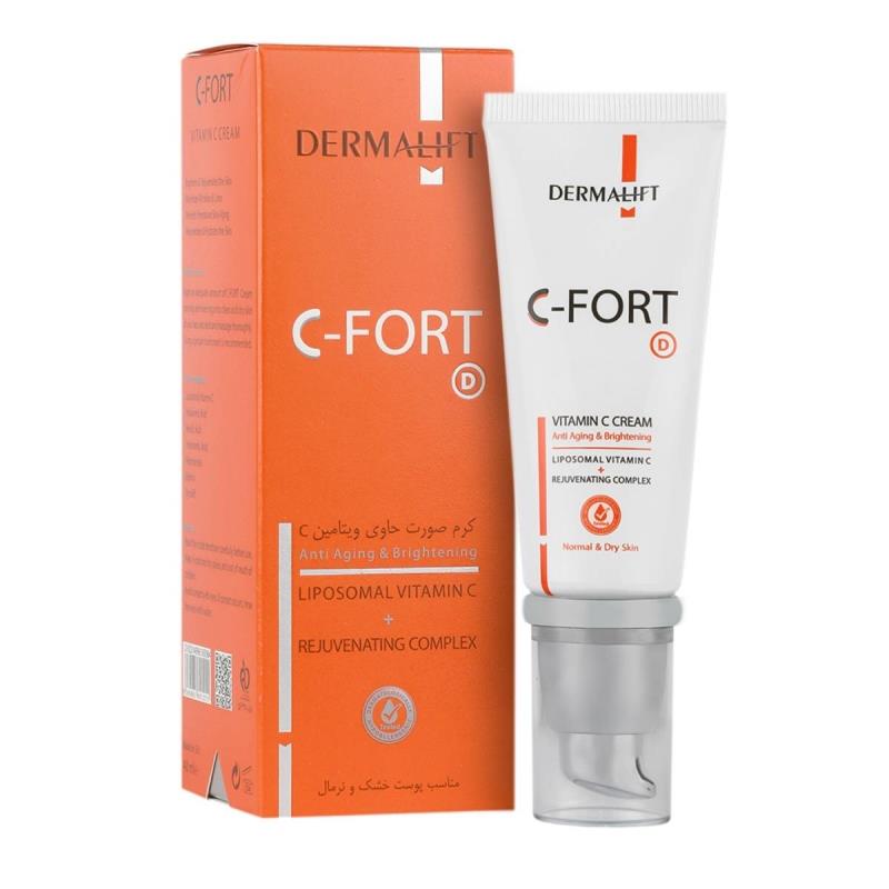 1737110518973.jpg کرم صورت ویتامین سی پوست خشک (C-FORT D) _ درمالیفت