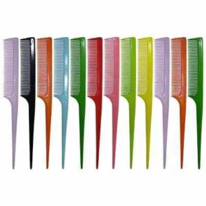 شانه دم باریک پلاستیکی رنگی