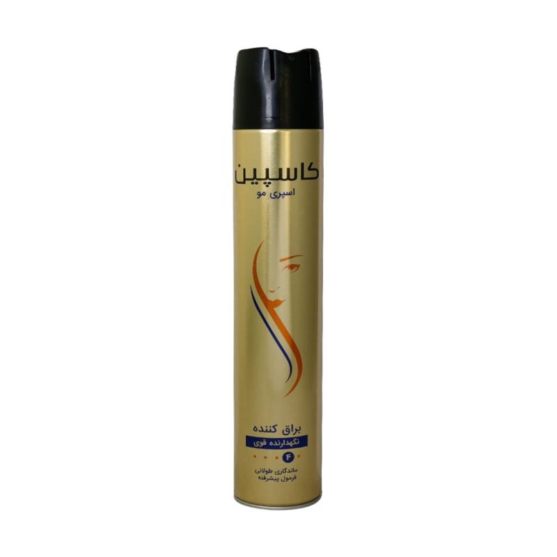 Caspian-Strong-Hold-Glossy-Hair-Spray2.jpg اسپری شاین موی 250میل (طلایی) _ کاسپین