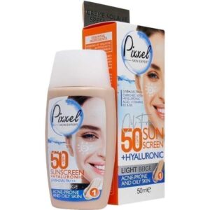 کرم ضدآفتاب SPF50 پوست چرب (بژ روشن) _ پیکسل