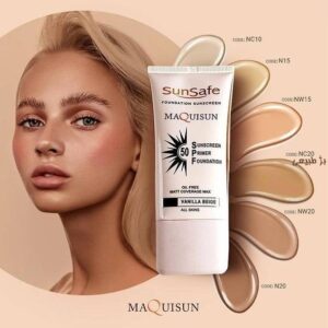 ضدآفتاب کرم پودری و پرایمری فاقد چربی (بژ طبیعی) _ سان سیف