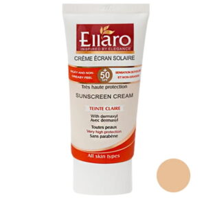 کرم ضدآفتاب انواع پوست spf50 (بژ روشن) _ الارو