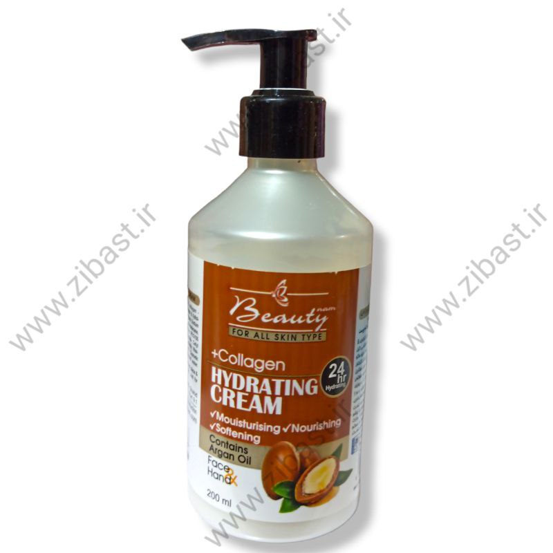 ArganBeautynamCream.jpg کرم آبرسان پمپی 200میل (آرگان) _ بیوتی نام