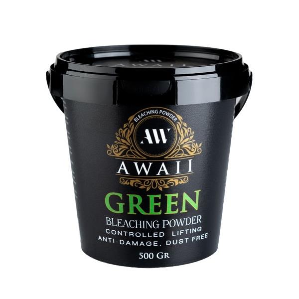 AwaiiDecoloreGreen500.jpg پودر دکلره 500گرمی (سبز) _ آوایی