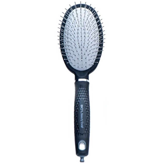 BioGraphicStyleBlack2.jpg برس مو سوزن فلزی بیضی (گرافیک استایل) _ بیول