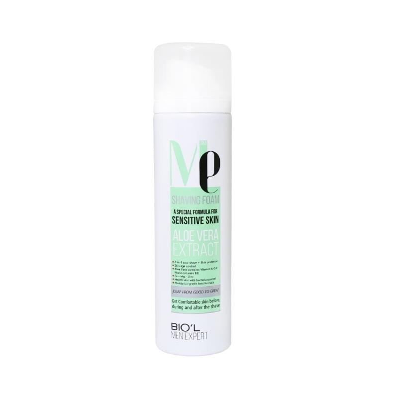Biol-Shaving-Foam-With-Aloe-Vera-Extract-200-ml.jpg فوم اصلاح پوست حساس 200میل (آلوورا) _ بیول