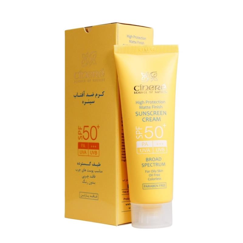 CinereSPF50Invisible.jpg کرم ضدآفتاب فاقد چربی SPF50 (بدون رنگ) _ سینره