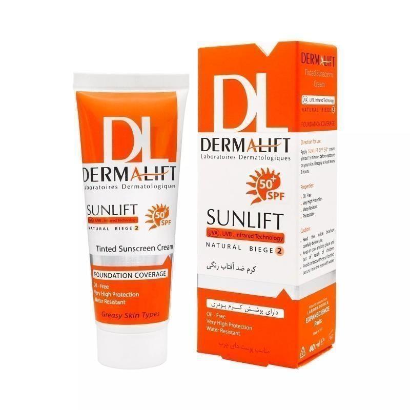 DermaliftSunliftOilyNaturalBeige.jpg کرم ضدآفتاب پوست چرب SPF50 (بژ طبیعی) _ درمالیفت