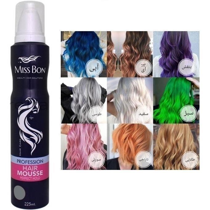 HairMousseMissBon.jpg موس مو رنگی 225میل _ میس بون